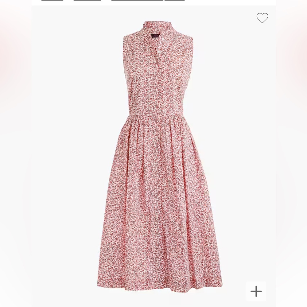 J. Crew Pink Floral Midi Dress